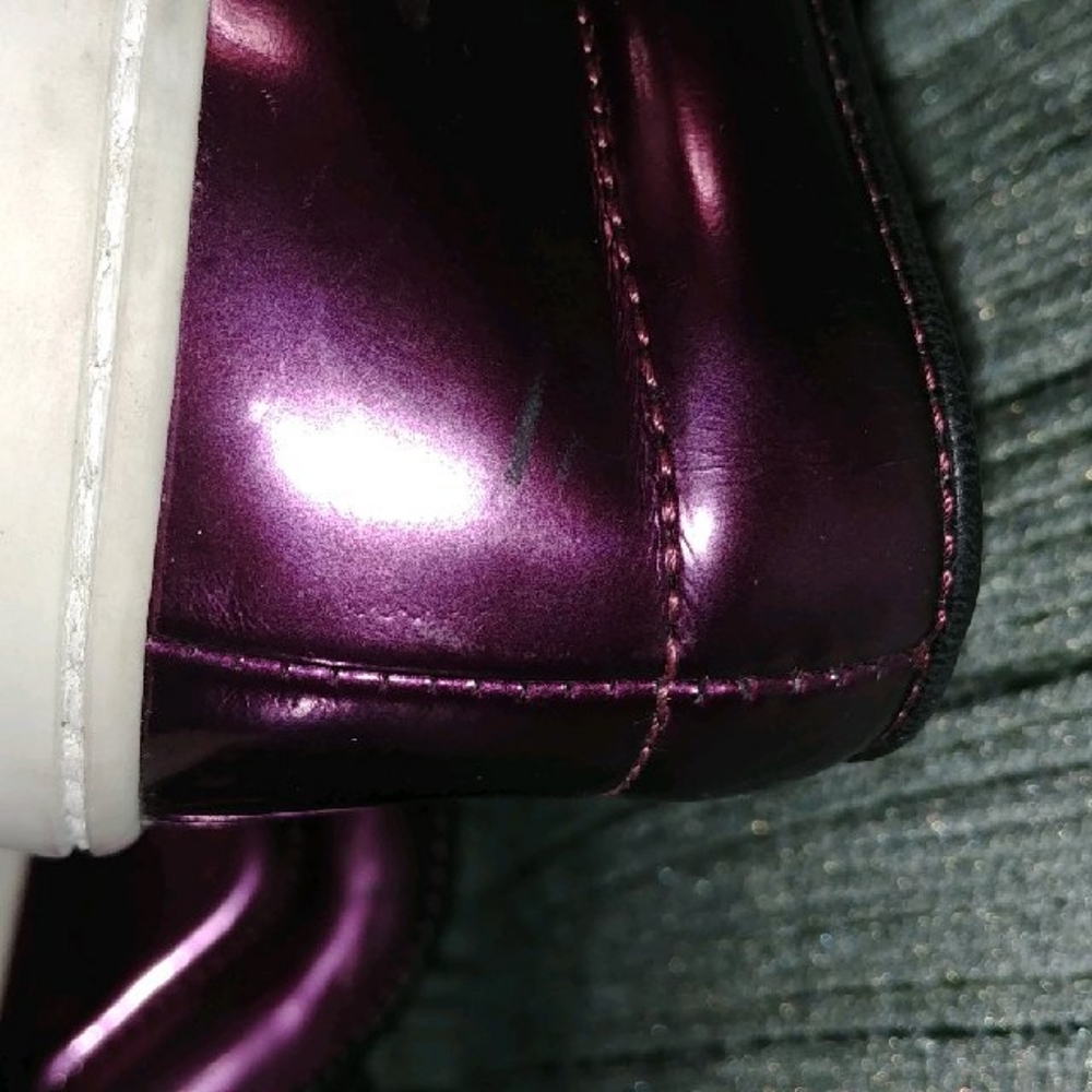 Metallic Purple Slip-On Sneakers - Picture 4 of 12